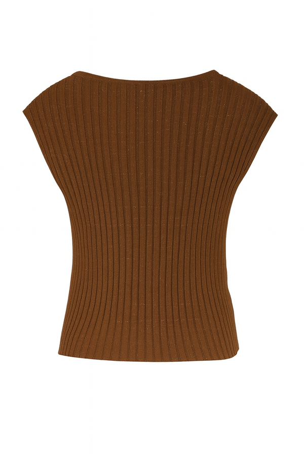 Top Cherry Knit Marron