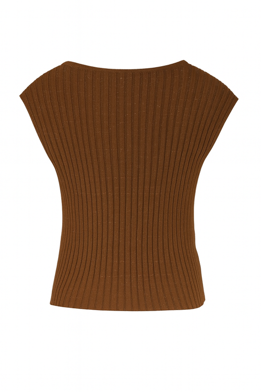Top Cherry Knit Marron