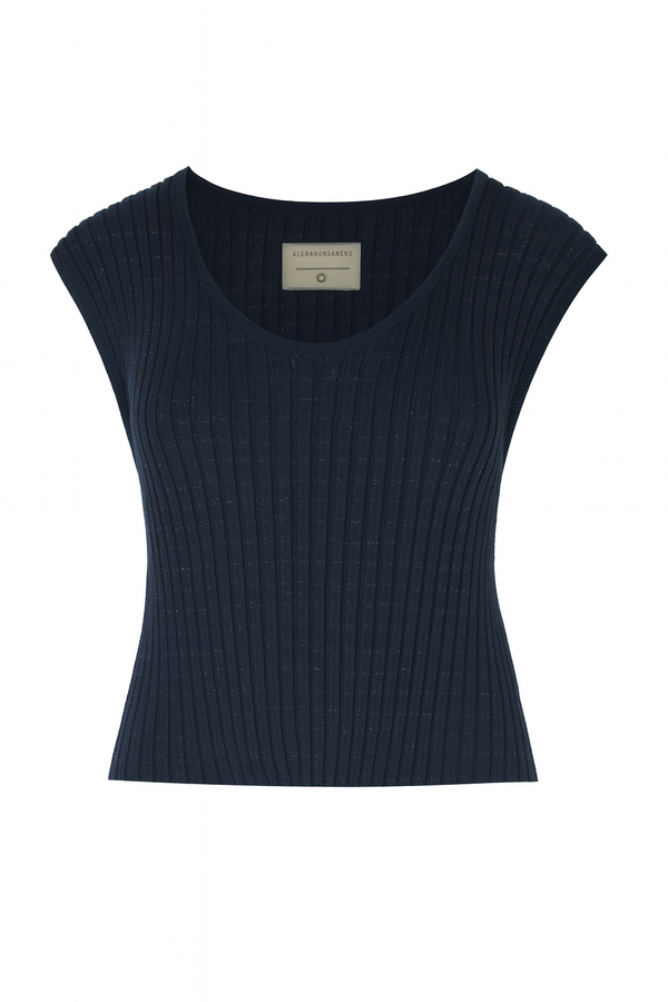 Top Cherry Knit Azul