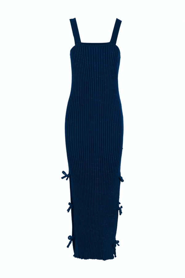 Dress Golden Moccha Bow Azul