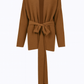 Cardigan Cherry Fluffy Knit Marron