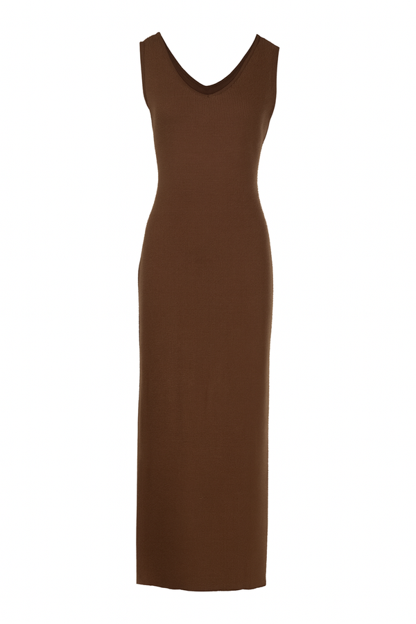 Dress Mix Berries Knit Fluffy Marron