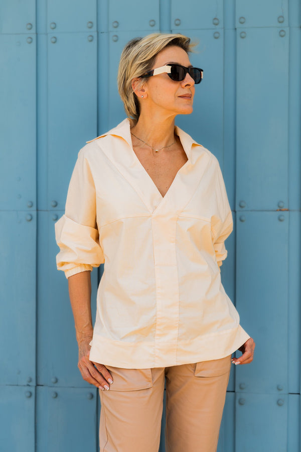 Camisa Cristo Rey Vainilla