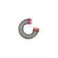 Earcuff Orbit Glitter Silver Rainbow