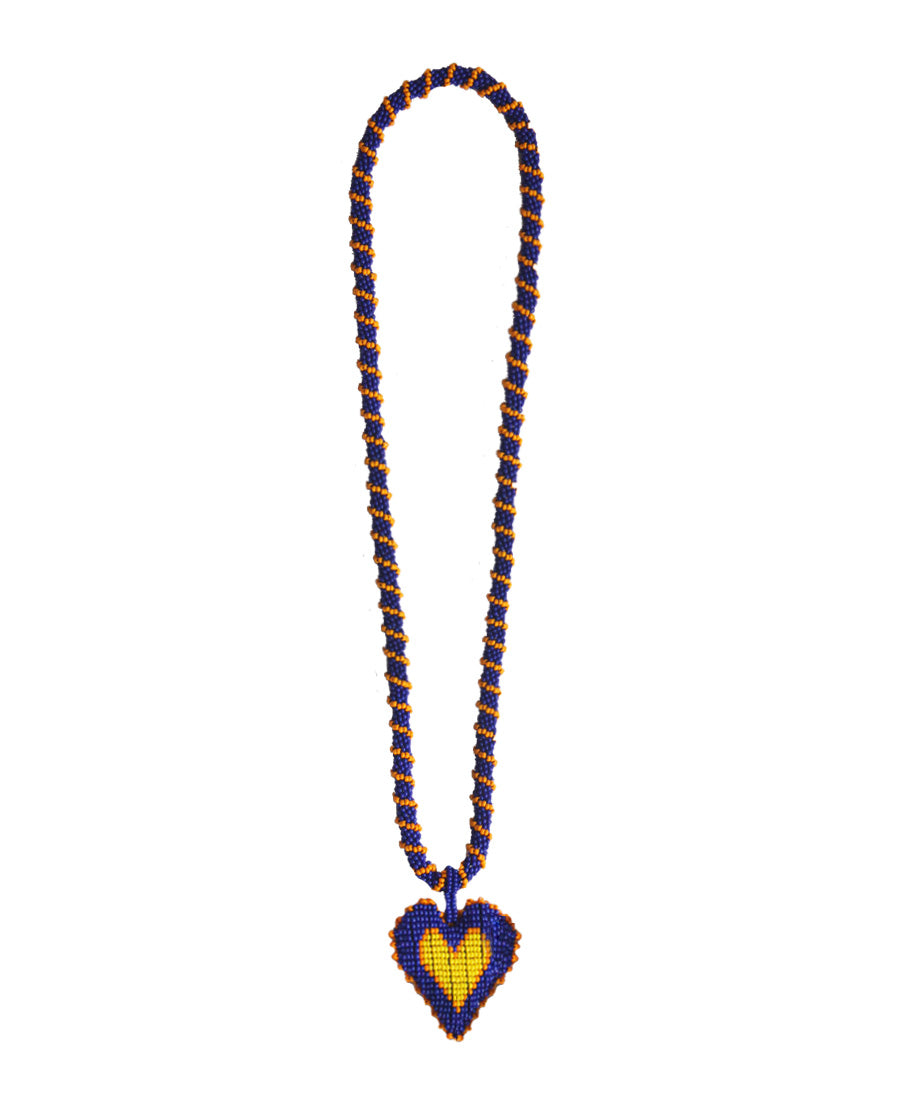 Collar Long Lucky Me Azul Oscuro