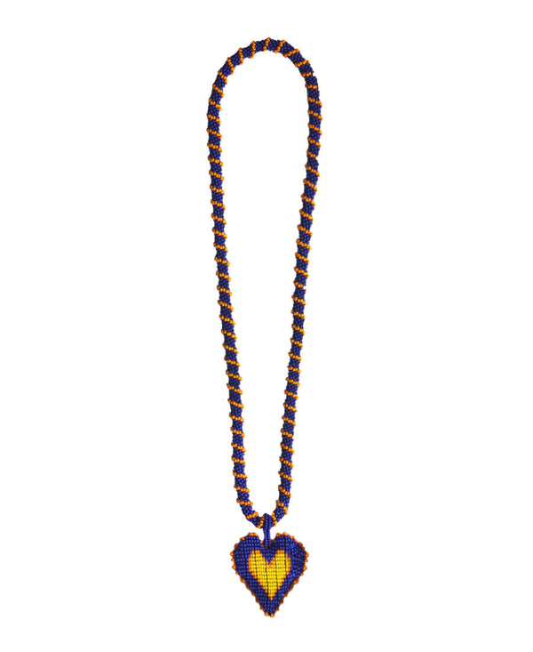 Collar Long Lucky Me Azul Oscuro