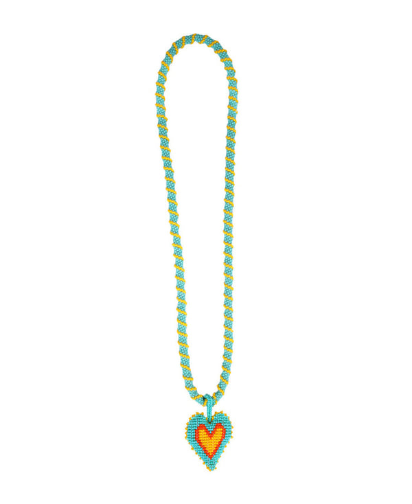 Collar Long Love Me Necklace Aguamarina