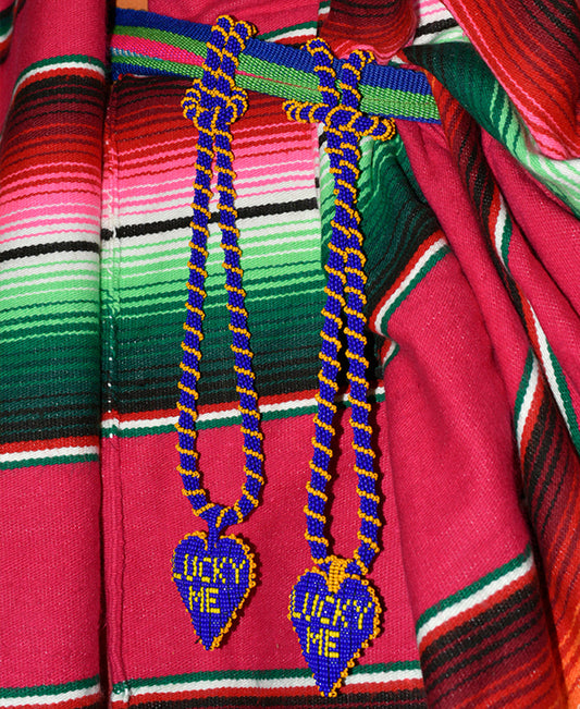 Collar Long Lucky Me Azul Oscuro
