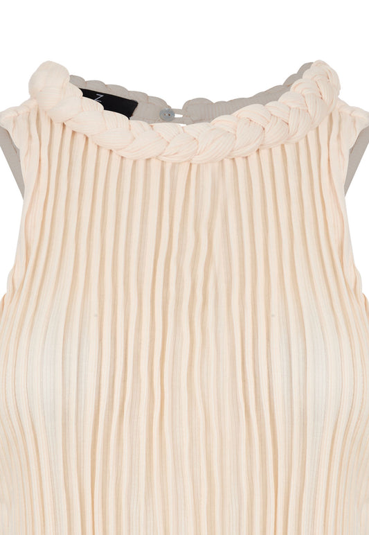 Top Surcos Trenza Crudo