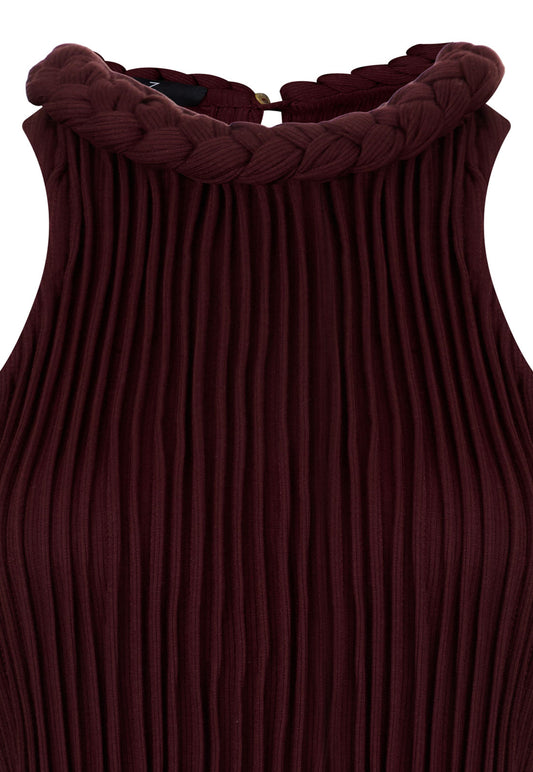 Top Surcos Trenza Vino
