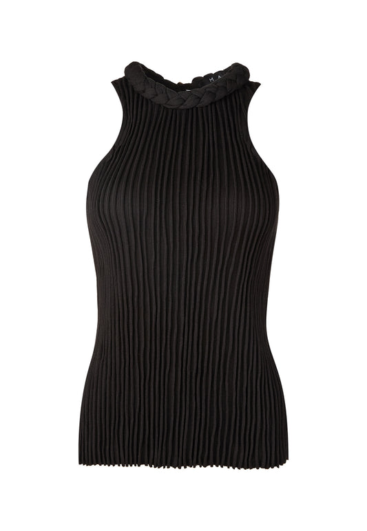 Top Surcos Trenza Negro