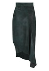 Falda Tube Petal Leather Skirt Negro