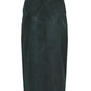 Falda Tube Petal Leather Skirt Negro