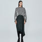Falda Tube Petal Leather Skirt Negro