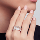Anillo Gran Baguette Crystal Dorado