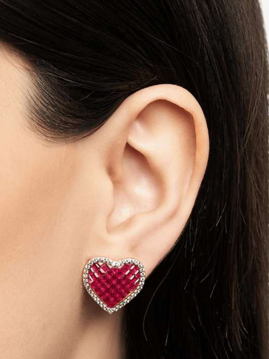Topos Corazon Ruby Borde Crystal