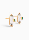 Aretes Veta Emerald Stud