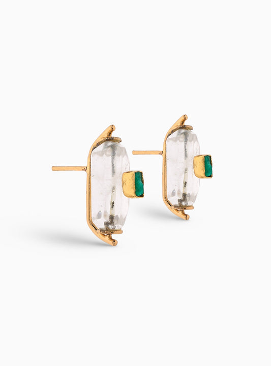 Aretes Veta Emerald Stud