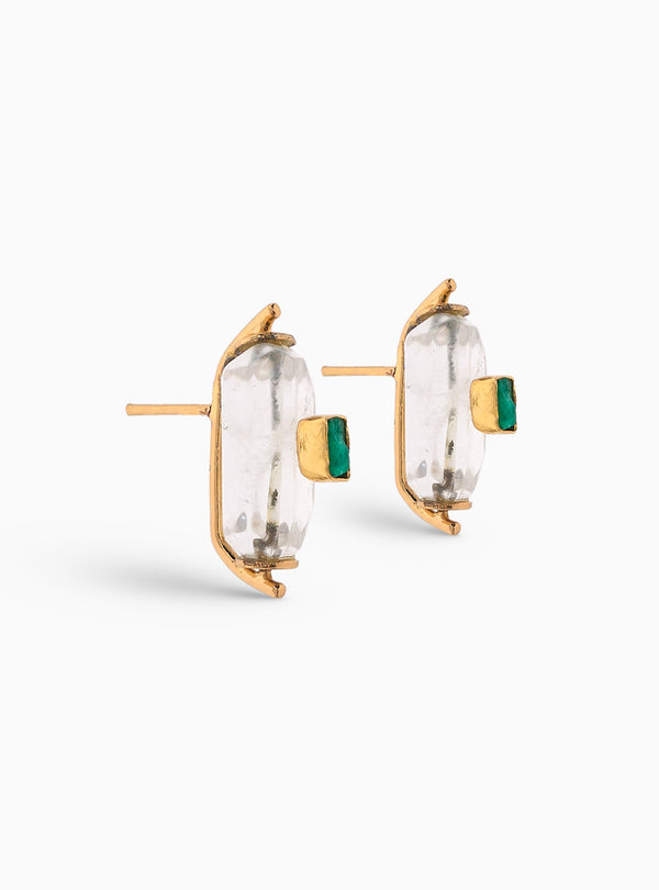 Aretes Veta Emerald Stud