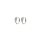 Mini Hoops Serpiente Ojos Verdes Rodio