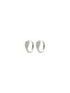 Mini Hoops Serpiente Ojos Verdes Rodio