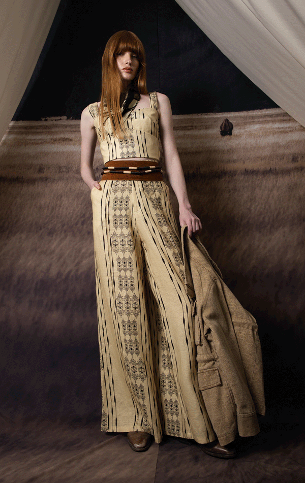 Pant Bohemio Amarillo Amarre