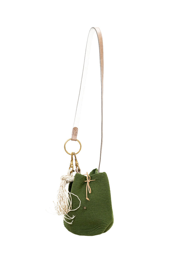 Mochila Wayuu Mediana Bordada Verde