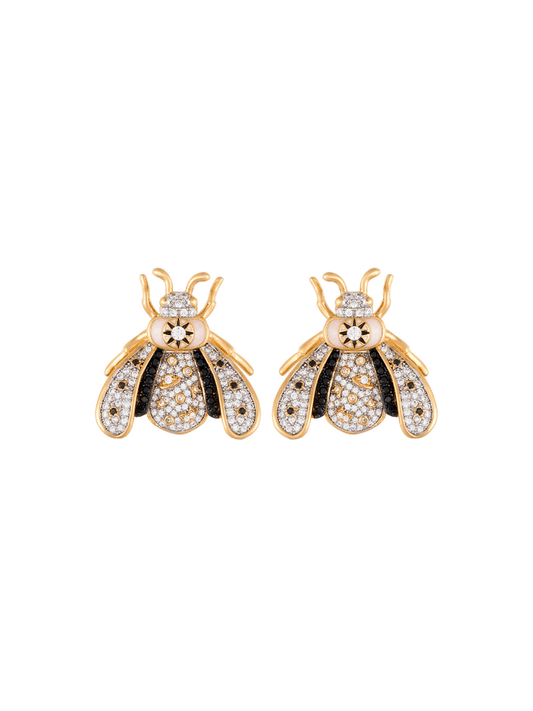 Topos Vespa Happy Crystal Pearl + Onyx Studd