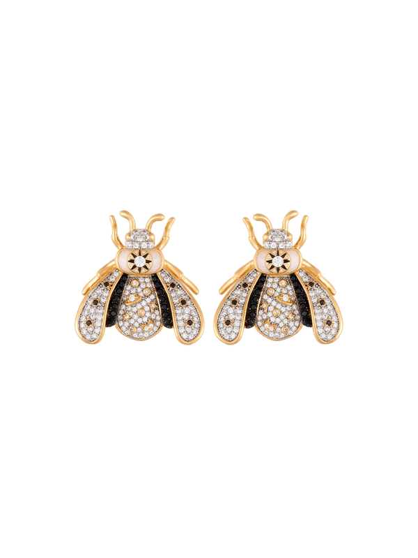 Topos Vespa Happy Crystal Pearl + Onyx Studd