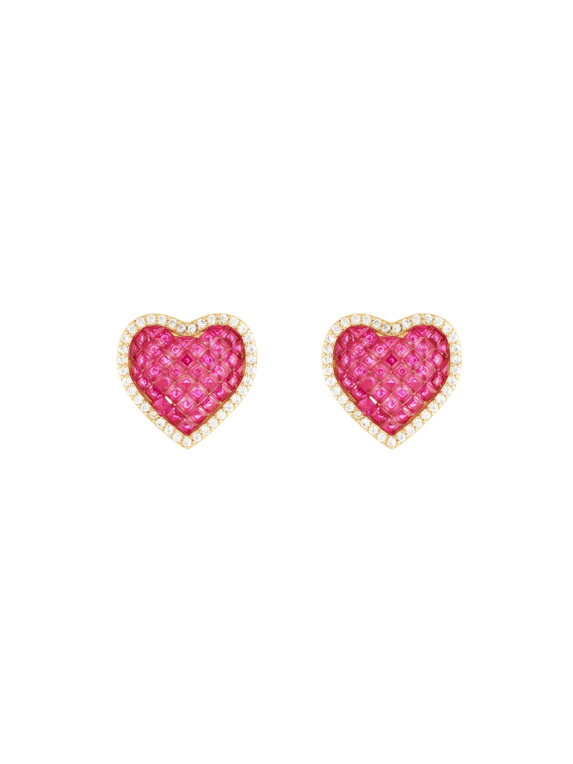 Topos Corazon Ruby Borde Crystal