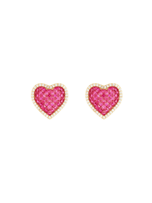 Topos Corazon Ruby Borde Crystal