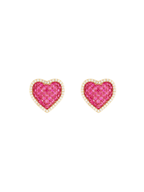Topos Corazon Ruby Borde Crystal