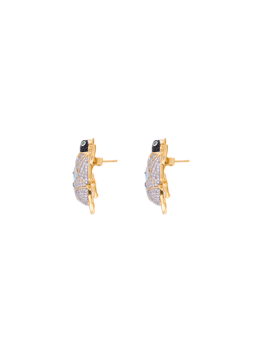 Aretes Gran Escarabajo Deliro Anka Cristal