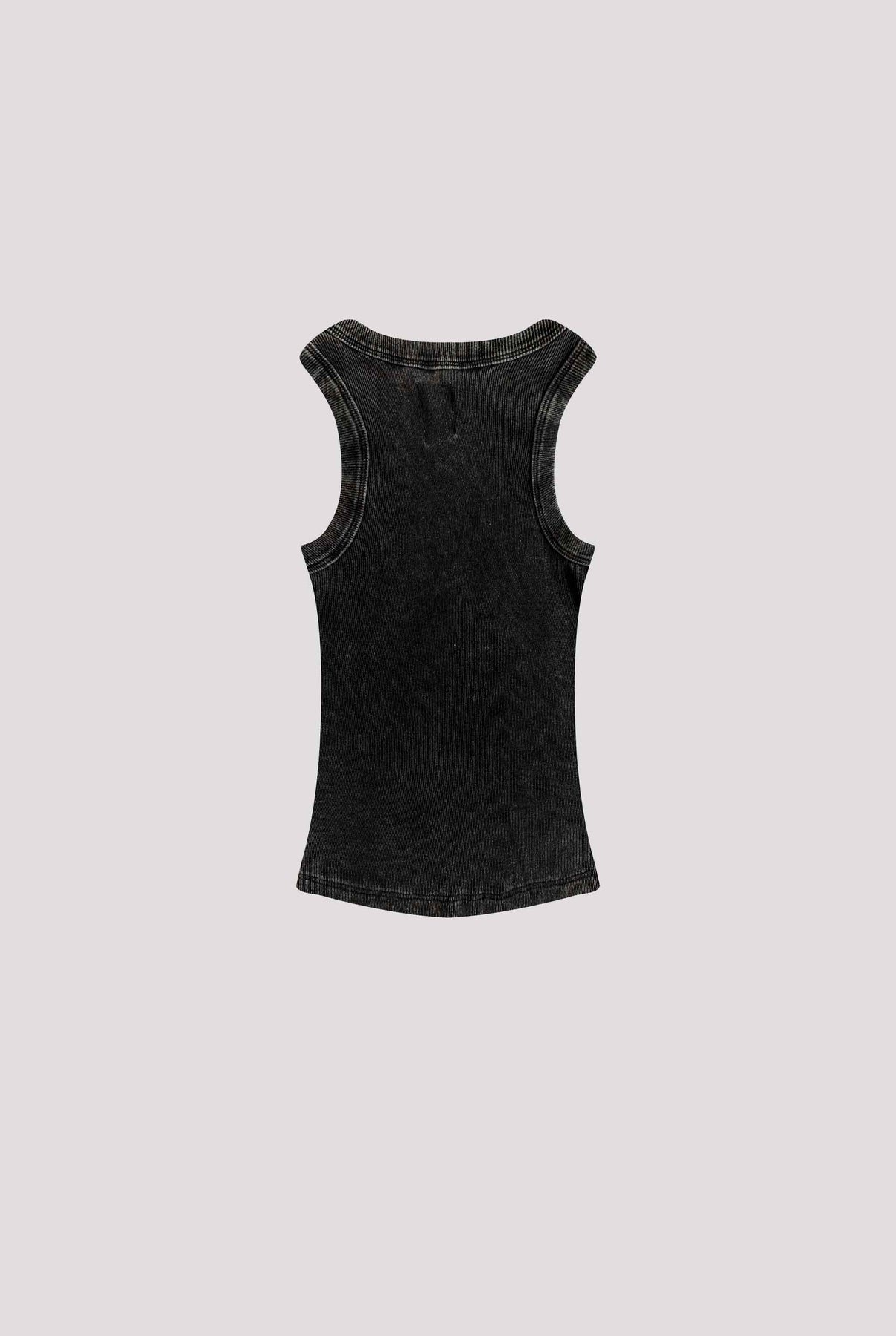 Tank Top Acid Wash Black