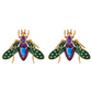 Aretes Vespa Ra Verde Amatista