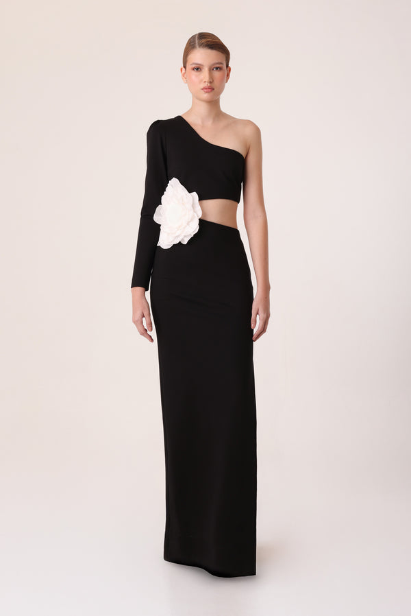 Vestido Azalea Negro/Ivory