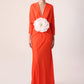 Vestido Heliconia Coral/Ivory