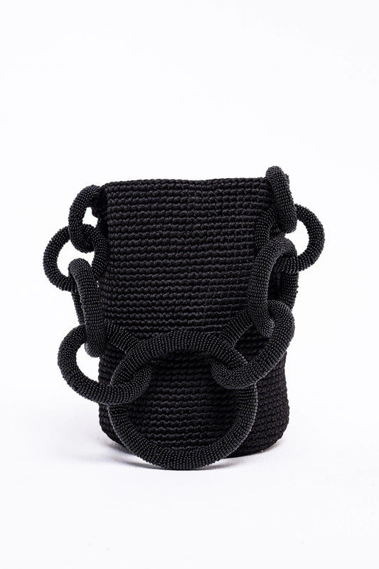 Mochila Fiestika Cinta y Argollas Negra