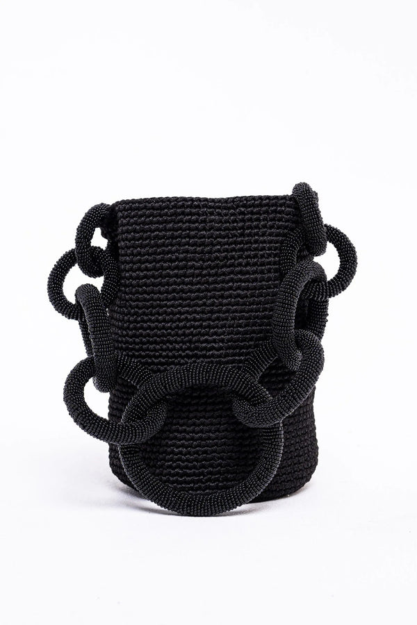 Mochila Fiestika Cinta y Argollas Negra