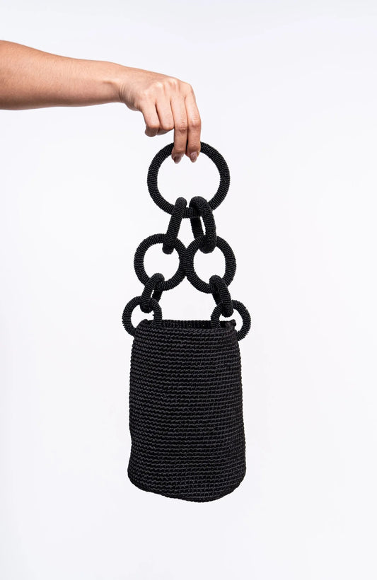 Mochila Fiestika Cinta y Argollas Negra