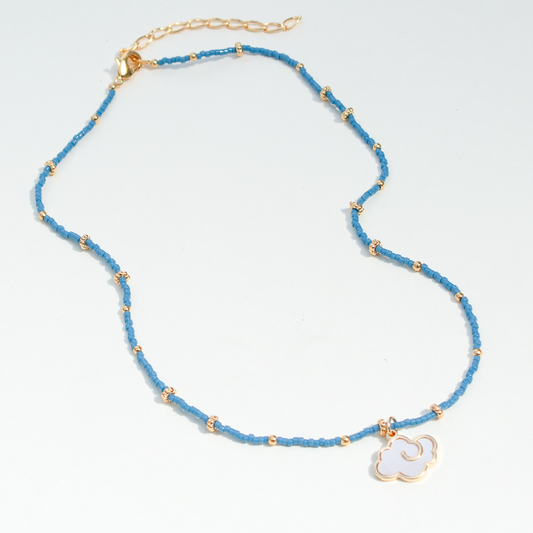 Collar Corto Nebula Sky Blue