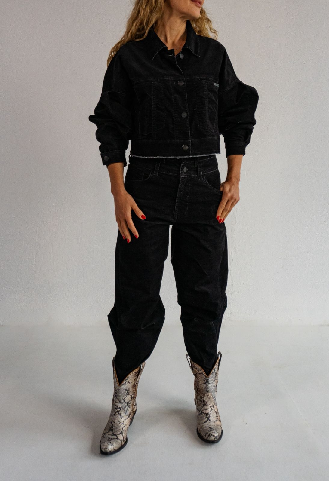 Chaqueta Balloon Velvet Black
