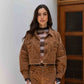 Chaqueta Balloon Velvet Caramel