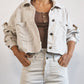 Chaqueta Balloon Velvet Ivory