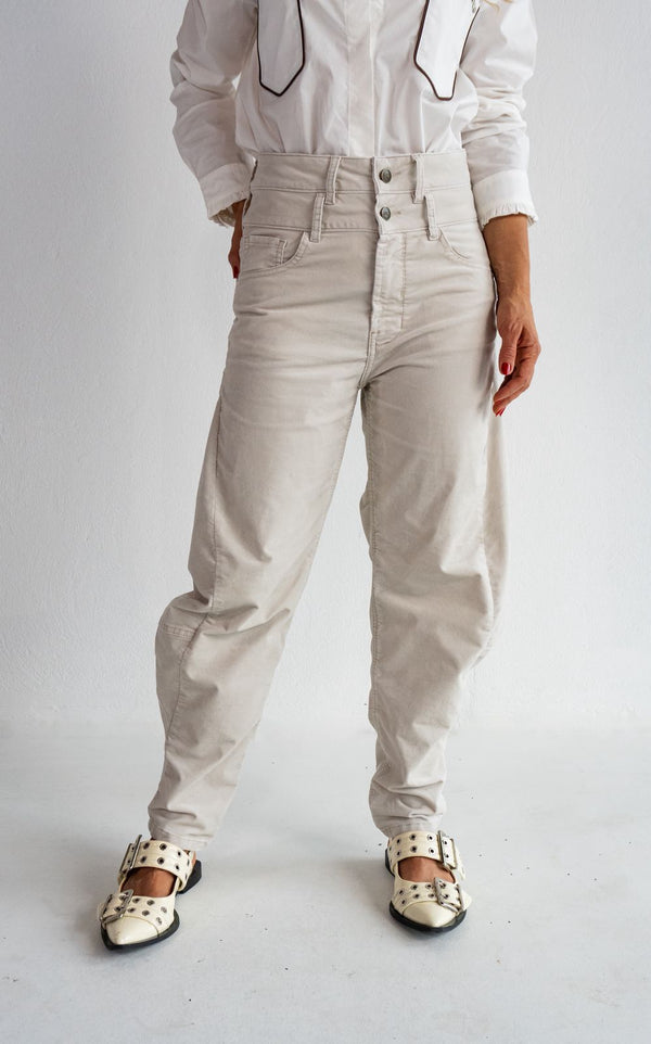 Jean Balloon Velvet Ivory
