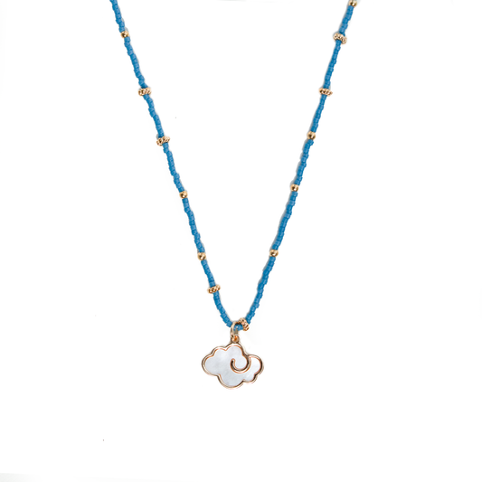Collar Corto Nebula Sky Blue