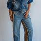 Pantalon Denim Jogger Camel