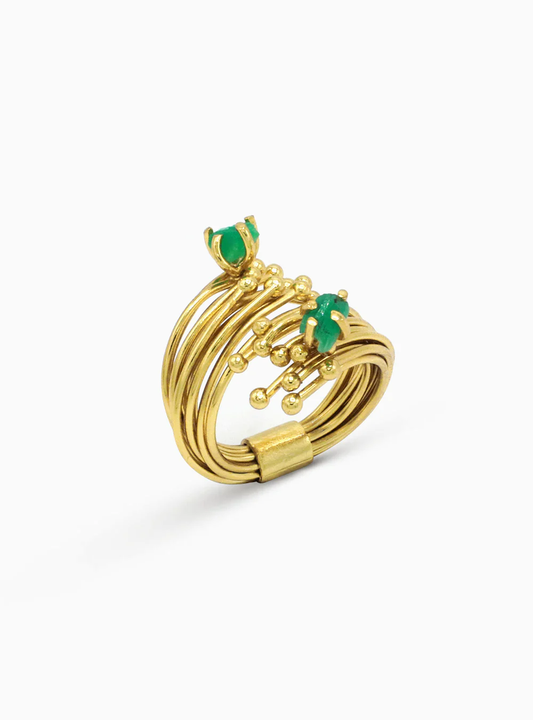 Anillo Geo Esmeralda