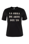 Camiseta Stencil Mujer Letras Verdes