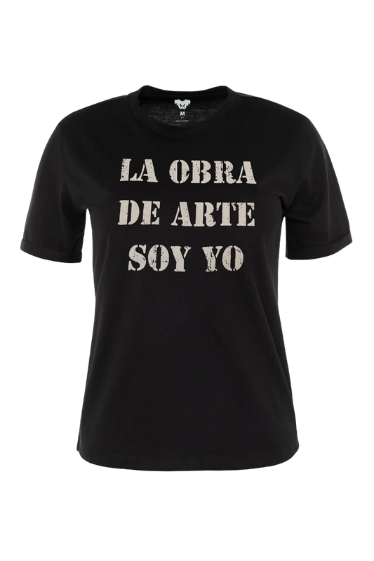 Camiseta Stencil Mujer Letras Verdes